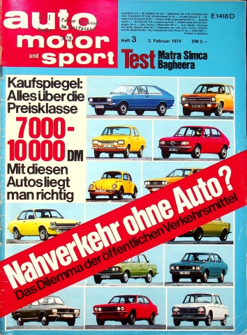 Auto Motor und Sport 03/1974 Auto Motor und Sport 03/1974